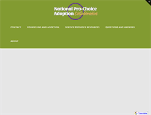 Tablet Screenshot of prochoiceadoption.org